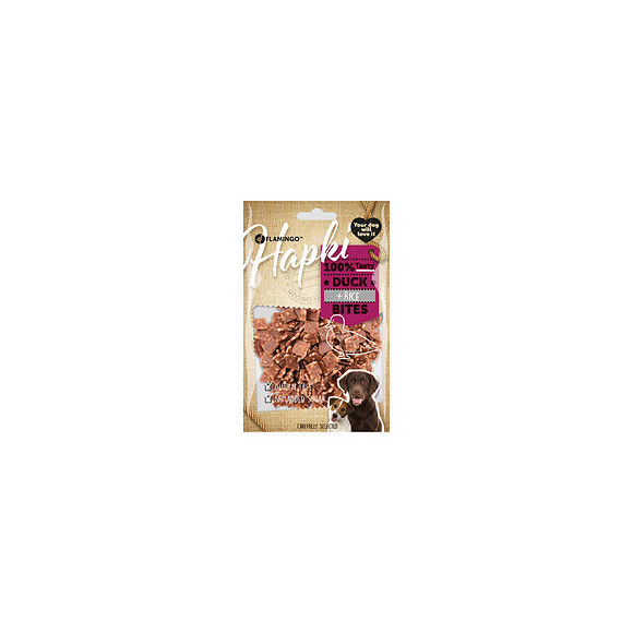 Friandise Morceaux De Canard .  Hapki Bbq. Pour Chien . 85 G. Sans Gluten. - Flamingo Pet Products - Fl-520269