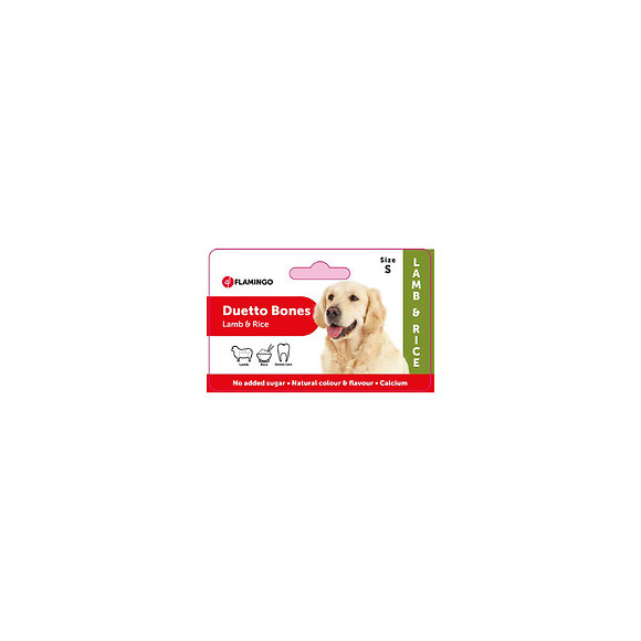 Friandise Pour Chien. Agneau Et Riz .90 Gr. Duetto Bones. - Flamingo Pet Products - Fl-516568