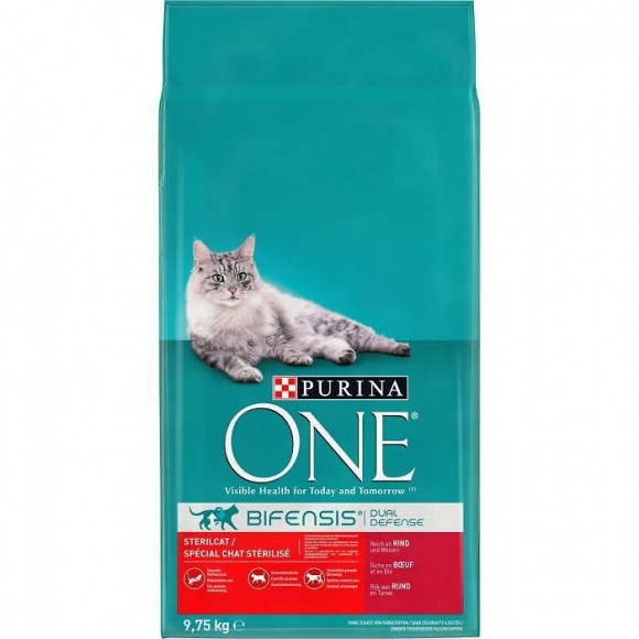 Purina One Croquettes Bifensis - Aliment Complet Pour Chats Adultes - 9,75 Kg