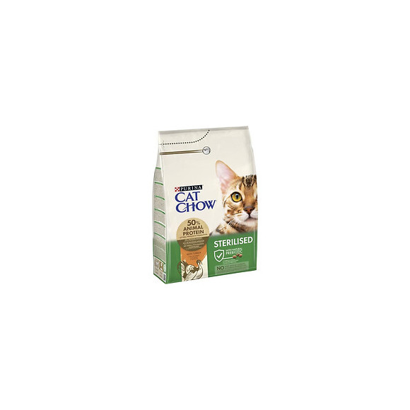 Purina Cat Chow Croquettes Pour Chat Adulte Sterilise - Riche En Dinde - 3 Kg