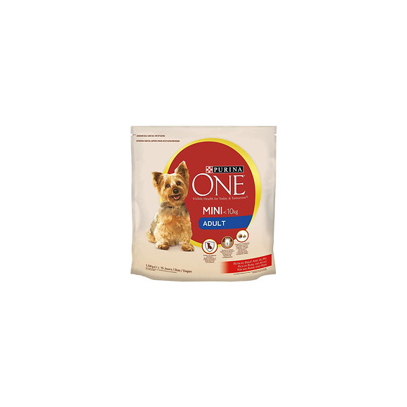 Purina One Mini - Croquettes Au Boeuf Avec Du Riz - Pour Chien Adulte De Petite Taille A Partir De 1 An - 1,5 Kg