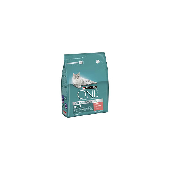 Purina One Croquettes Pour Chat Adulte Au Saumon Et Cereales Completes - 4 X 2,75 Kg