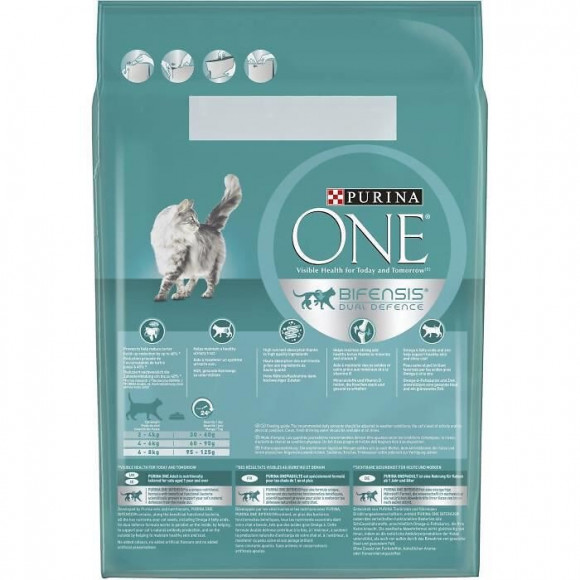Purina One Croquettes Pour Chat Adulte Au Saumon Et Cereales Completes - 4 X 2,75 Kg