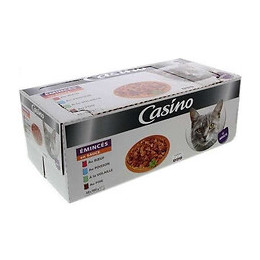 Casino Flowpack 4 Recettes - Eminces En Sauce Pour Chat Adulte - 48 X 100 G