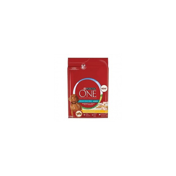 Purina One Medium Maxi Junior - Croquettes Au Poulet Avec Du Riz - Pour Chiot - 2,5 Kg