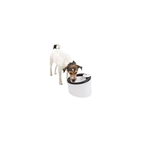 Trixie Distributeur Automatique Deau Triple Flow - 2 L - Noir Et Blanc - Pour Chien