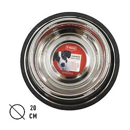 Tyrol Bol En Inox Antiderapant De 20 Cm - 500 Ml - Pour Chien
