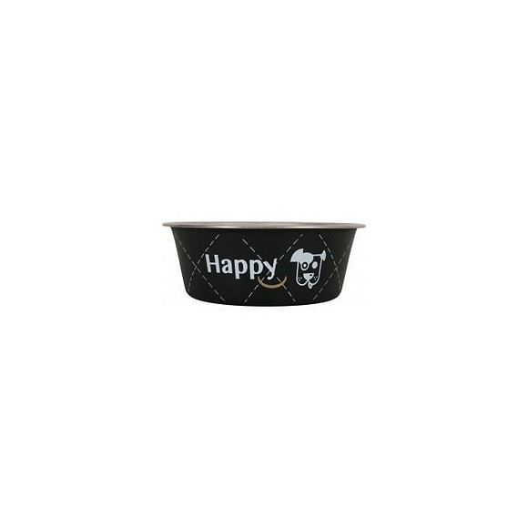 Zolux Ecuelle En Inox Happy - O 17 Cm - Noir - Pour Chien