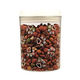 Trixie Boite Snack Plastique - 1,5 L - O12x17,5 Cm - Transparent Et Blanc - Pour Chien, Chat Et Lapin