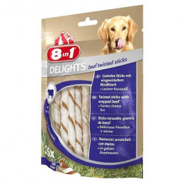 8in1 Friandise Stick A Macher - En Peau De Boeuf Garni De Boeuf - Pour Chien - 35 Pieces