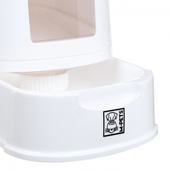Mpets Distributeur Deau Avec Couvercle - Blanc  - Pour Chien Et Chat