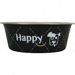Zolux Ecuelle En Inox Happy - O 17 Cm - Noir - Pour Chien