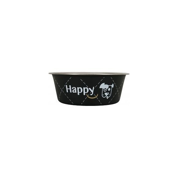 Zolux Ecuelle En Inox Happy - O 17 Cm - Noir - Pour Chien