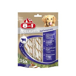 8in1 Friandise Stick A Macher - En Peau De Boeuf Garni De Boeuf - Pour Chien - 35 Pieces
