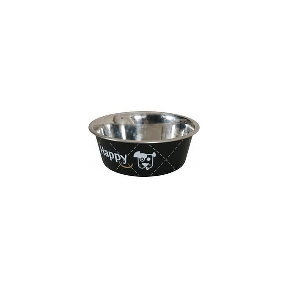 Zolux Ecuelle En Inox Happy - O 17 Cm - Noir - Pour Chien