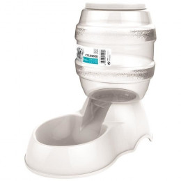 M-pets Distributeur De Croquettes Cylinder - 3500ml - Blanc - Pour Chien