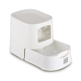 Mpets Distributeur Deau Lena Avec Couvercle - Blanc - Pour Chien