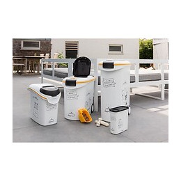 Curver Conteneur A Croquettes 54 L / 20 Kg - Dinner Pets - Blanc - 49,3 X 27,8 X 60,5 Cm - Pour Chien