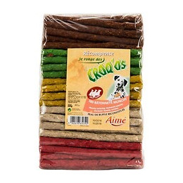 Aime 100 Batonnets A Macher De 12 Cm - Peau De Buffle 1 Kg - Pour Chien