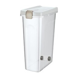 Trixie Baril De Nourriture - 15 L - 22 X 41 X 33 Cm - Transparent Et Blanc - Pour Chien