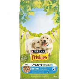 Friskies Croquettes Vitafit Junior - Au Poulet, Avec Du Lait Et Des Legumes Ajoutes - Pour Chiot - 10 Kg