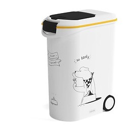 Curver Conteneur A Croquettes 54 L / 20 Kg - Dinner Pets - Blanc - 49,3 X 27,8 X 60,5 Cm - Pour Chien