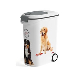 Curver Conteneur A Croquettes Love Pets 20 Kg - Blanc - Pour Chien