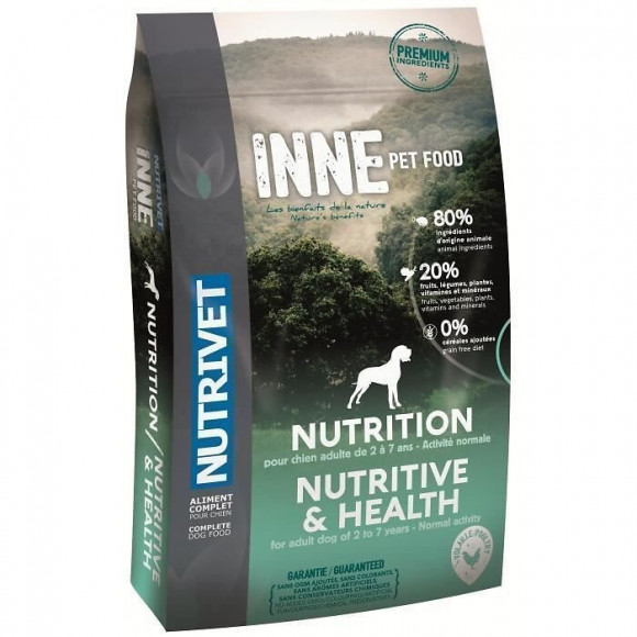 Nutrivet Croquettes Au Poulet Inne Nutrition - Pour Chien Adulte - 12 Kg