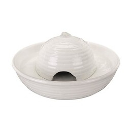 Trixie Fontaine A Boire Vital Flow Mini En Ceramique - 0,8 L - Blanc - Pour Chien