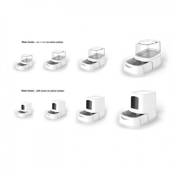 Mpets Distributeur De Croquettes Lena Avec Couvercle - Blanc - Pour Chien Et Chat