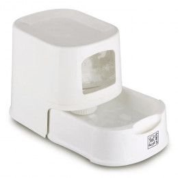 Mpets Distributeur Deau Lena Avec Couvercle - Blanc - Pour Chien