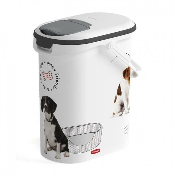 Curver Verseuse A Croquettes Love Pets 4 Kg - Blanc - Pour Chien