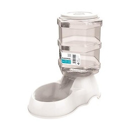 M-pets Distributeur De Croquettes Hexagonal - 3500ml - Blanc - Pour Chien