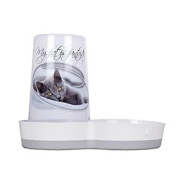 Riga I Love My Cat Distributeur 2 En 1 - Eau - Croquettes - 1,5 L