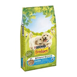 Friskies Croquettes Vitafit Junior - Au Poulet, Avec Du Lait Et Des Legumes Ajoutes - Pour Chiot - 10 Kg