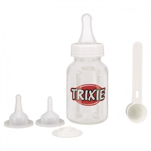 Trixie Set Biberon - 120 Ml - Transparent Et Blanc - Pour Chien