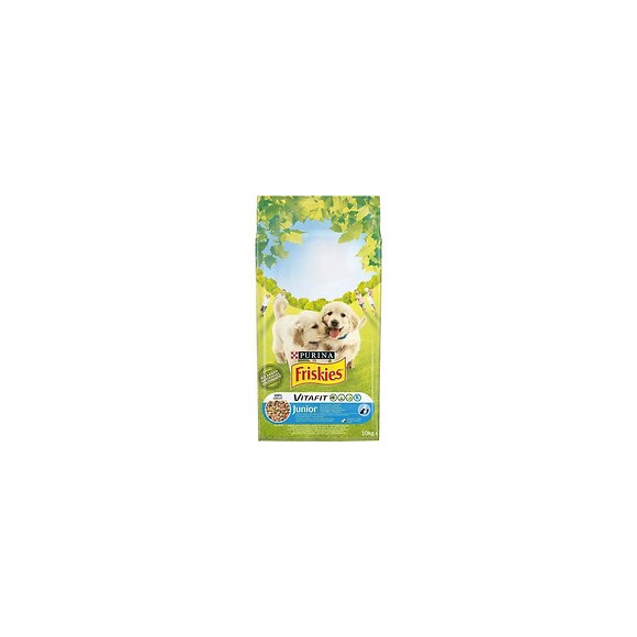 Friskies Croquettes Vitafit Junior - Au Poulet, Avec Du Lait Et Des Legumes Ajoutes - Pour Chiot - 10 Kg