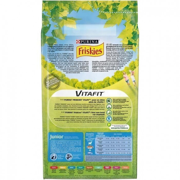 Friskies Croquettes Vitafit Junior - Au Poulet, Avec Du Lait Et Des Legumes Ajoutes - Pour Chiot - 4 Kg