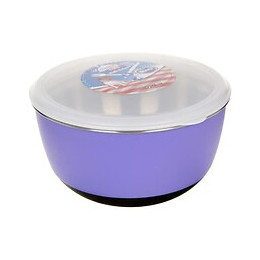 Duvo Mangeoire Avec Couvercle Matte Balance - O19,5 Cm - 1600 Ml - Mauve - Pour Chien Et Chat