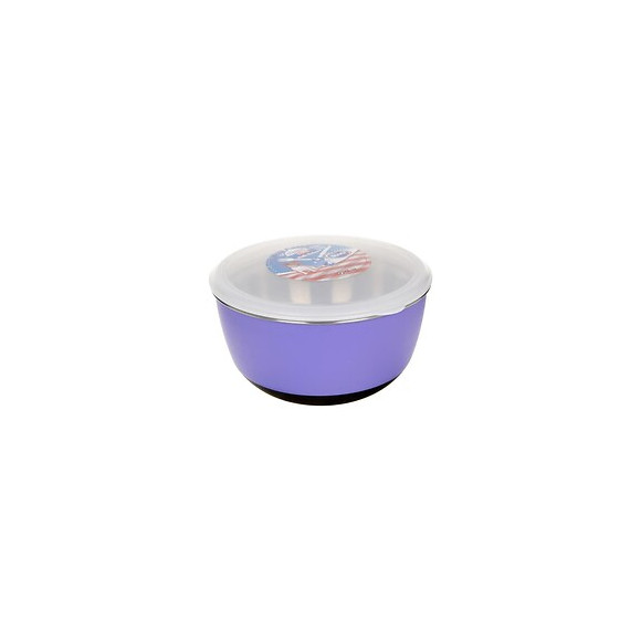 Duvo Mangeoire Avec Couvercle Matte Balance - O19,5 Cm - 1600 Ml - Mauve - Pour Chien Et Chat