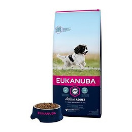 Eukanuba Croquettes Au Poulet - Race Moyenne - 15kg - Pour Chien Adulte