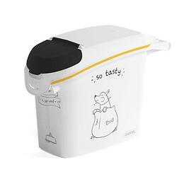 Curver Conteneur De Nourriture Le Diner Est Servi - 6 Kg - 15 L - Blanc Et Noir - Pour Chien