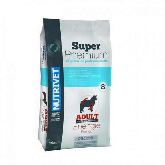 Super Premium Croquettes Chien Adulte 30/22 Chien Actif 15kg 0% Ble