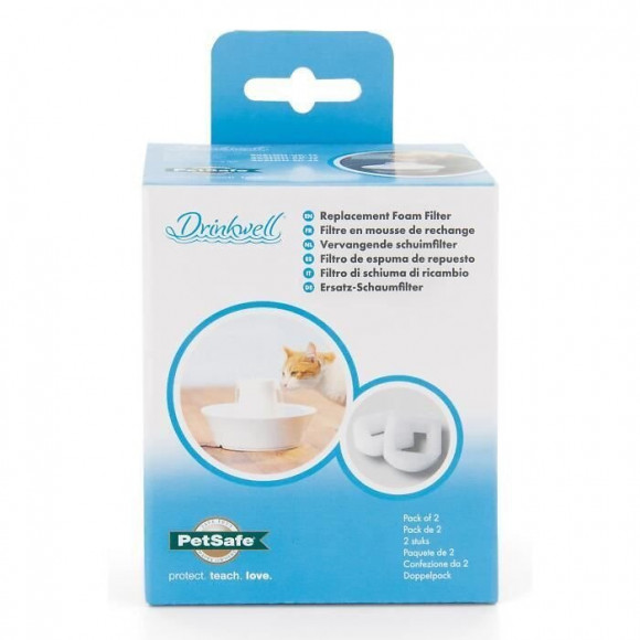Drinkwell 2 Filtres De Rechange En Mousse Pour Fontaines Inox 360? Et Avalon - Pour Chat Et Chien