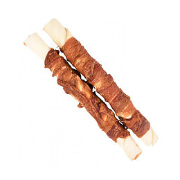 Friandise 2 Bâtons A Mâcher. Ø 4 Cm X 25 Cm. Au Canard. 240 G. Pour Chien. - Flamingo Pet Products - Fl-520290