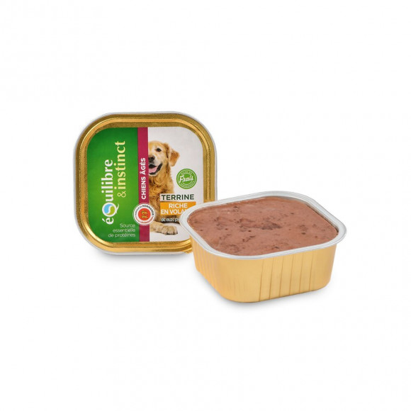 Une Terrine Riche En Volaille 1 Barquette De 300g Pour Chien Age 606278 - Equilibre & Instinct - Eq-05591