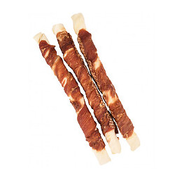 Friandise 3 Bâtons A Mâcher. Ø 3 Cm X 25 Cm. Au Canard. 240 G. Pour Chien. - Flamingo Pet Products - Fl-520289