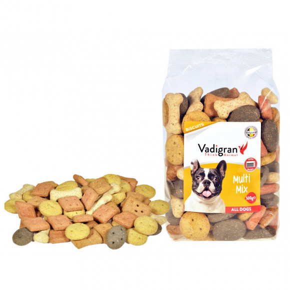 Friandise Biscuits Multi Mix 500g. Pour Chien . - Vadigran - Va-13380