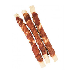 Friandise 3 Bâtons A Mâcher. Ø 3 Cm X 25 Cm. Au Canard. 240 G. Pour Chien. - Flamingo Pet Products - Fl-520289