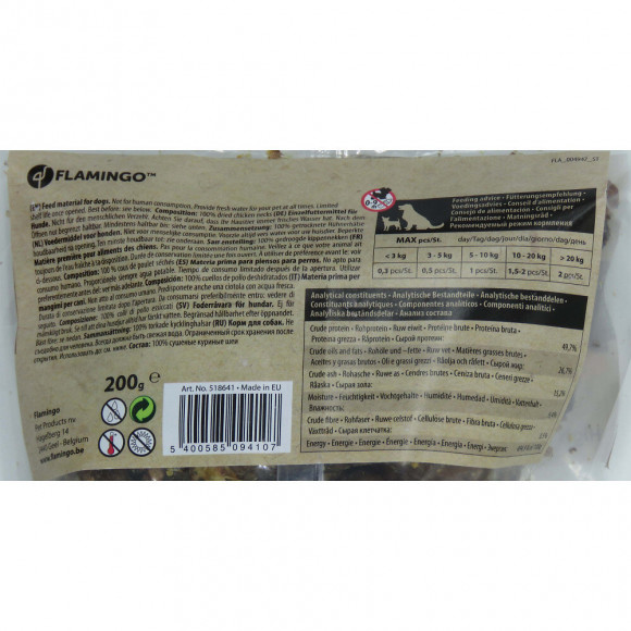 Friandise Nature Pour Chien . Cou De Poulet 200 Gr - Flamingo Pet Products - Fl-518641